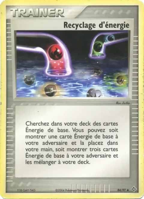 Recyclage d'énergie