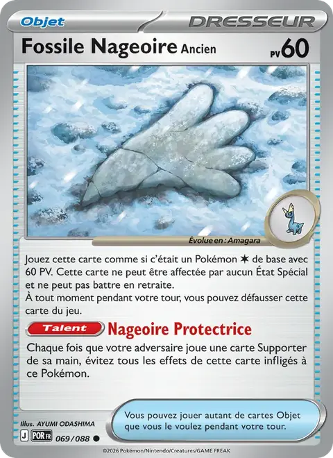 Fossile Nageoire Ancien
