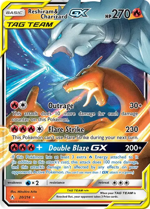 Reshiram et Dracaufeu GX