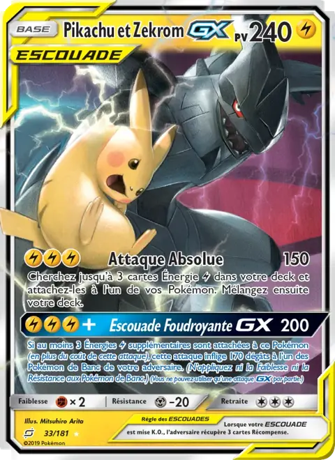 Pikachu et Zekrom GX